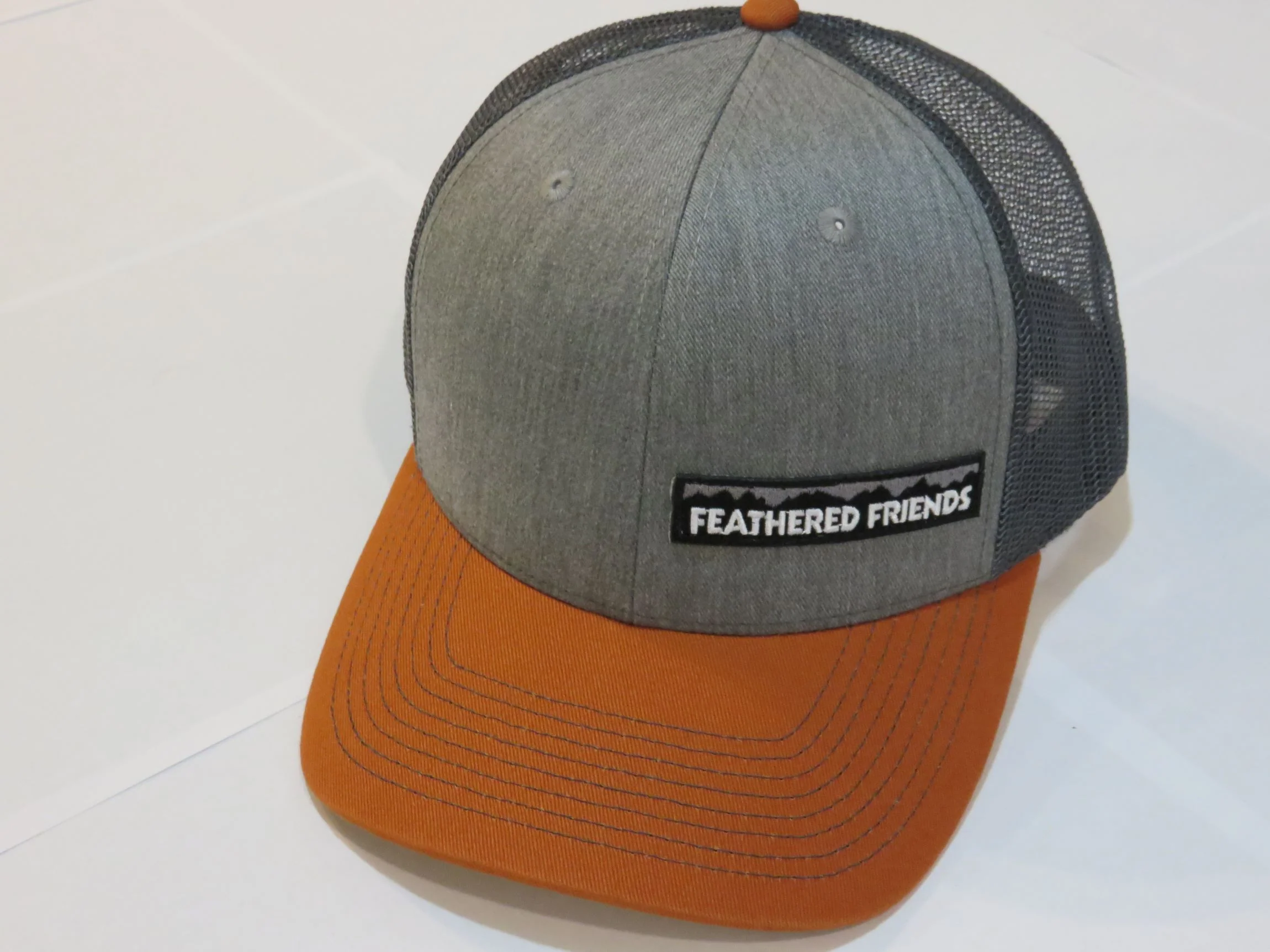 Feathered Friends Pro Style Trucker Offset Mountain Logo Patch Hat - Image 12
