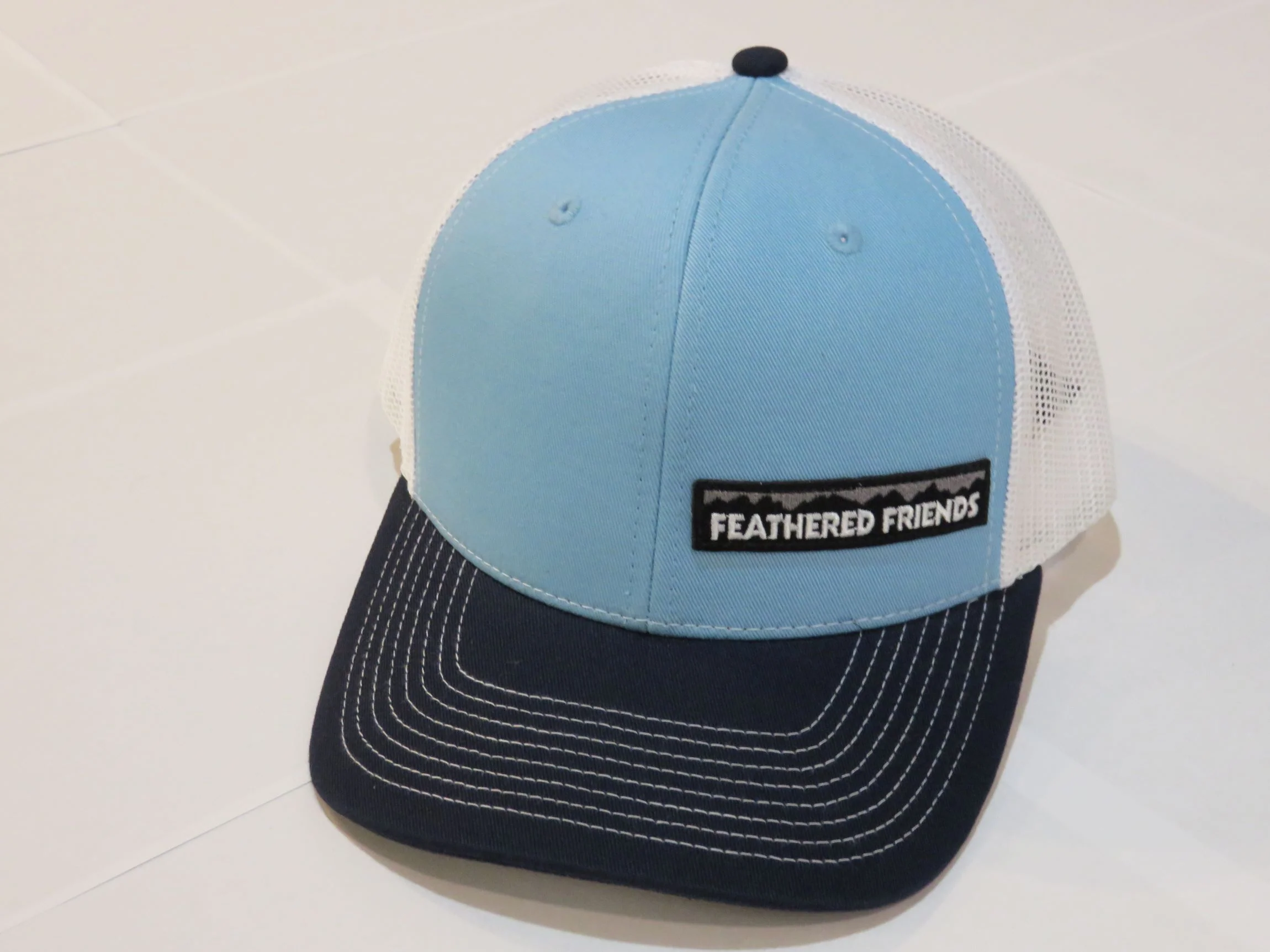 Feathered Friends Pro Style Trucker Offset Mountain Logo Patch Hat - Image 15