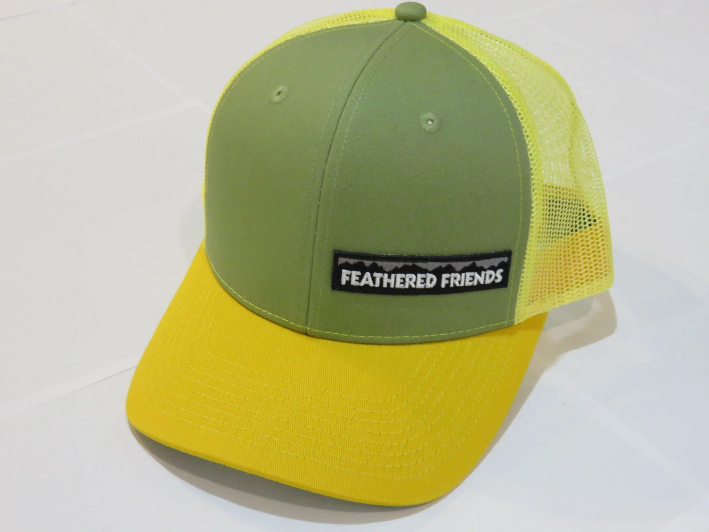 Feathered Friends Pro Style Trucker Offset Mountain Logo Patch Hat - Image 16