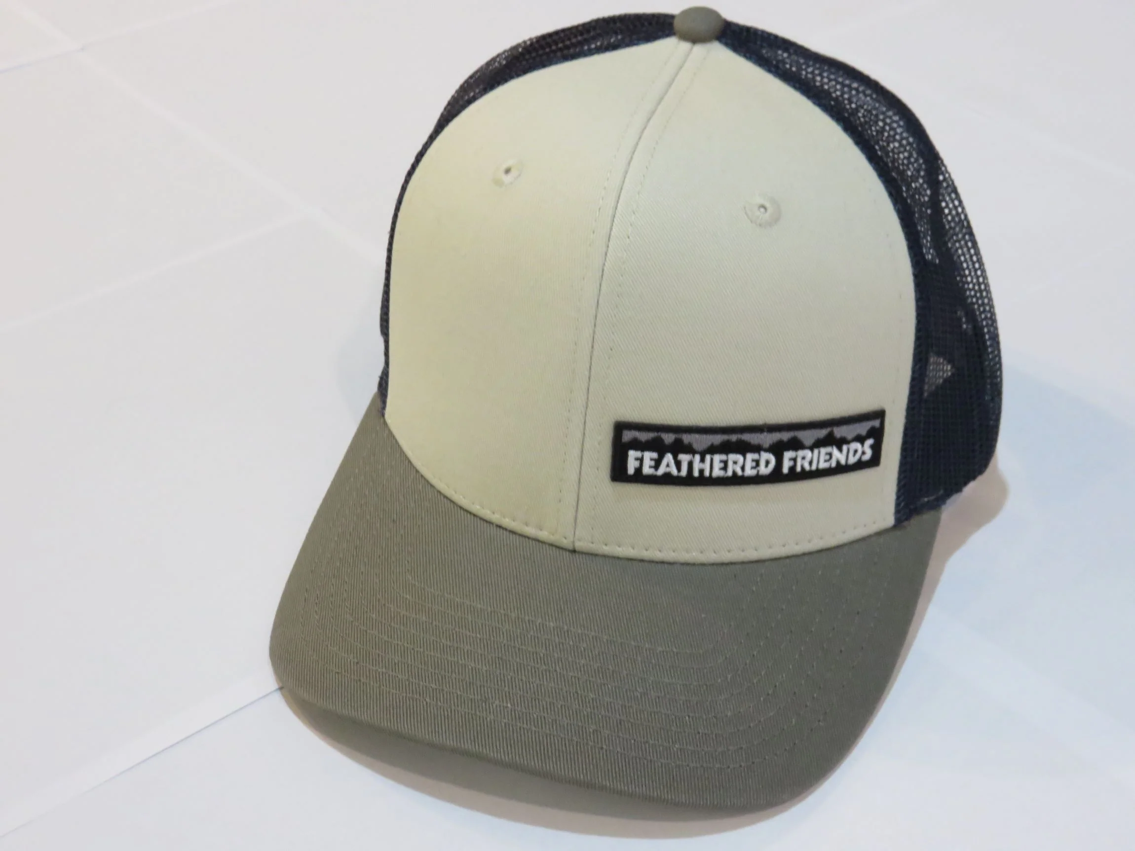 Feathered Friends Pro Style Trucker Offset Mountain Logo Patch Hat - Image 17