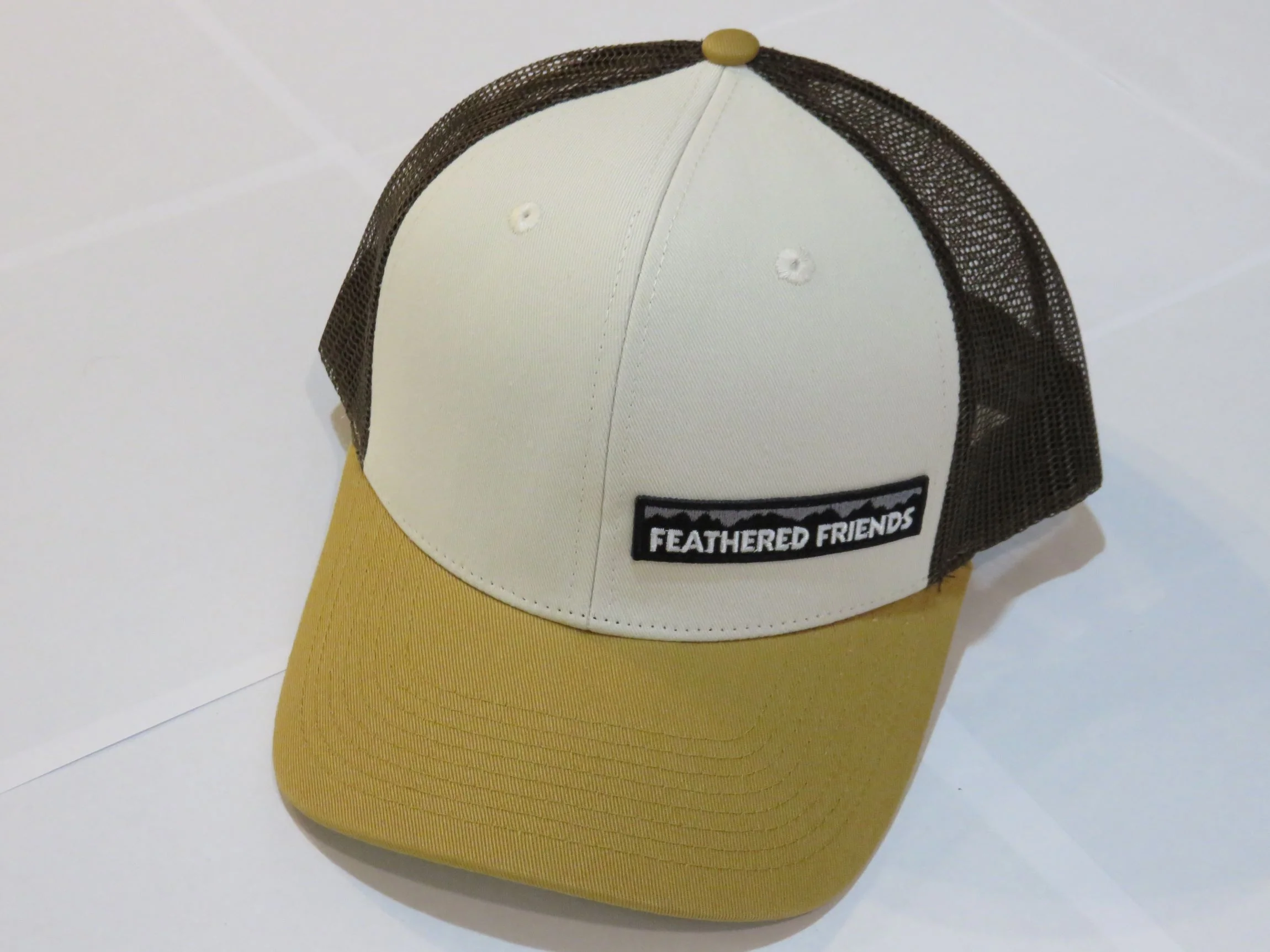 Feathered Friends Pro Style Trucker Offset Mountain Logo Patch Hat - Image 22