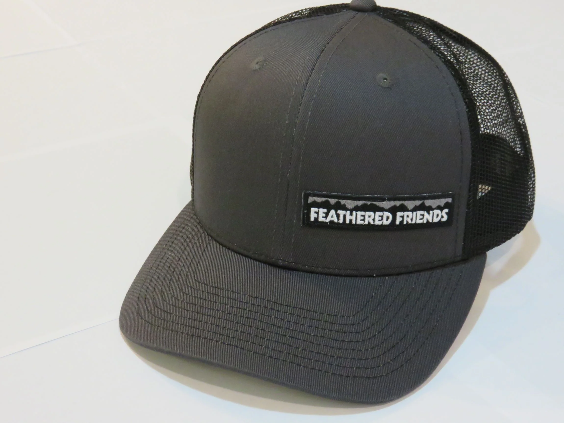 Feathered Friends Pro Style Trucker Offset Mountain Logo Patch Hat - Image 6